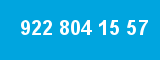 922 804 15 57 922 804 15 57
